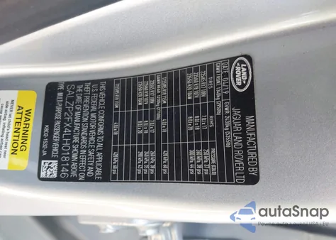 2020 Land Rover Range Rover Evoque Se from USA, damaged, VIN SALZP2FX4LH018146